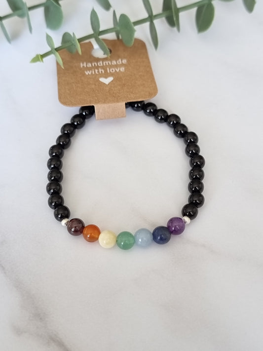 Armband "7 Chakren" (6mm Perlen)