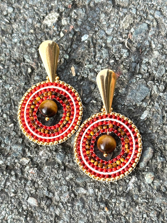 Ohrstecker „Golden Tiger Glow“